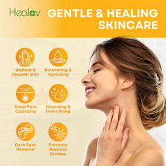 Healov crema de cúrcuma, ingredientes naturales en enfoque