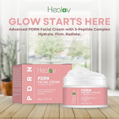 Healov PDRN Cream face application demonstrates smooth, fast-absorbing texture for morning routine