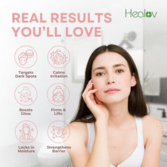 Texture close-up of Healov PDRN Serum spread on skin