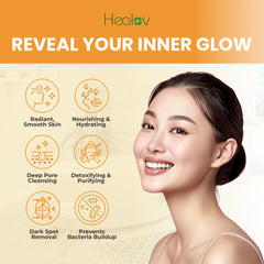 Healov Kojico Serum: aplicación facial suave para áreas con manchas y tono desigual.