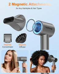 Healthkeep diffuser attachment demonstrated for soft curl definition and gentle styling.