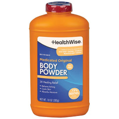HealthWise polvo cuerpo mentolado, alivio y frescura al aplicar