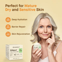 HealthyDerm bálsamo de sebo de res con miel para piel madura, mejora textura.