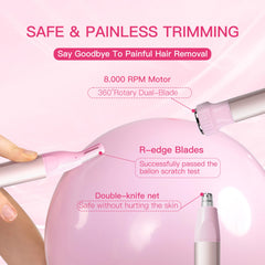 HEBECA 360-degree rotary dual-blade system for even trimming around contours.