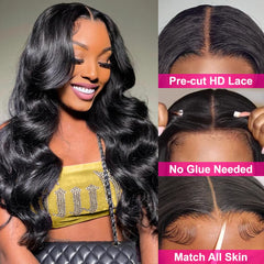 Hedy glueless wig in Brazilian human hair offering versatile styling options