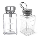 La HEHIPLE botella con dispensador de vidrio 180 ml para desmaquillante y lociones.