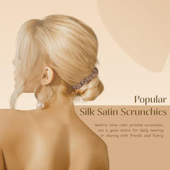 Helamvly gomas para cabello seda satin, primer plano colores ricos que sostienen peinados con suavidad.