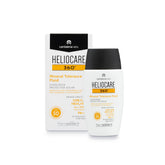 Heliocare 360 Mineral Tolerance Fluid bottle close-up showing mineral protection for daily use.
