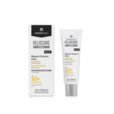 Heliocare 360 Pigment Solution Fluid SPF50 bottle shown for daily sun protection.