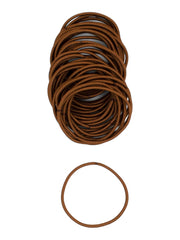 Elásticos Heliums 2 mm café, se mezclan naturalmente con tonos oscuros.