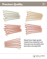 Heliums horquillas mezcla de colores metal mate para peinados creativos