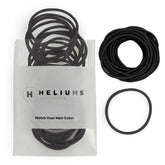 Heliums lazo delgado negro 2 mm, sujeción estable para cabello fino.