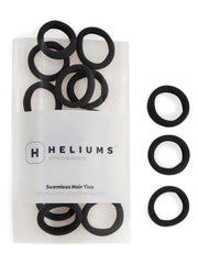 Lazo suave Heliums negro para cabello pequeño, sujeción cómoda.