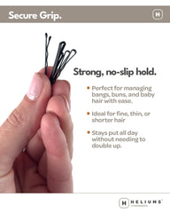 Pinza Heliums para flequillo con agarre seguro.