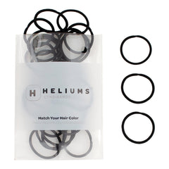 Heliums small black hair ties for secure 1-inch ponytails with 48-count pack