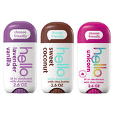desodorante hello Lavanda Vainilla, barra con aroma suave para frescura diaria