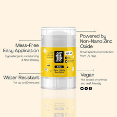 Hello Bello Mineral SPF 50 barra: textura cremosa que cuida la piel.