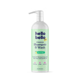 Hello Bello Sweet Pear envase de champú suave para piel sensible del bebé.