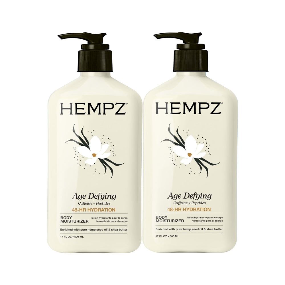 Hempz Age Defying 2Pack bottle front for deep hydration.