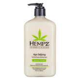 Hempz Age Defying Body Moisturizer pump bottle for daily hydration.