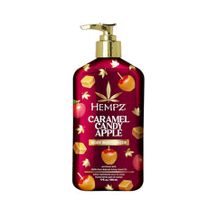 Hempz crema corporal Caramelo Manzana, hidratación suave y aroma otoñal.