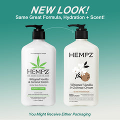 Crema corporal Hempz vainilla coco, aplicación en manos