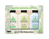 Hempz conjunto de 3 cremas corporales mini para hidratación profunda
