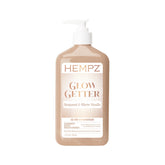 Hempz Loción Corporal Brillo: botella frontal con brillo suave para la piel