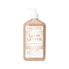 Hempz Loción Corporal Brillo: botella frontal con brillo suave para la piel