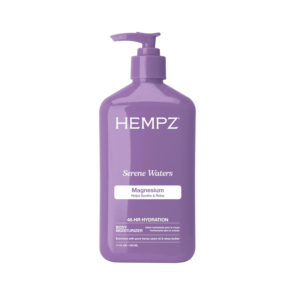 Loción corporal Hempz con magnesio, bote, hidratación suave para piel relajada