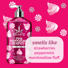 Textura de absorción rápida de Hempz Merengue Menta Rosa para sensación ligera