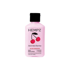Hempz Mini Cherry Lotion bottle close-up showing hydrating formula for skin