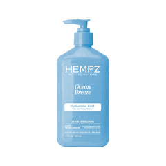 Hempz Ocean Breeze: botella del hidratante corporal y aroma fresco.
