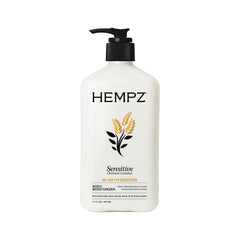 Hempz Piel sensible, botella con textura suave para hidratación diaria.