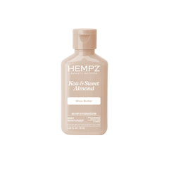 Hempz Smoothing Body Moisturizer bottle with Koa and Sweet Almond scent for daily hydration.