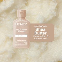 Hempz Smoothing Body Moisturizer cap focus on clean vegan formula.