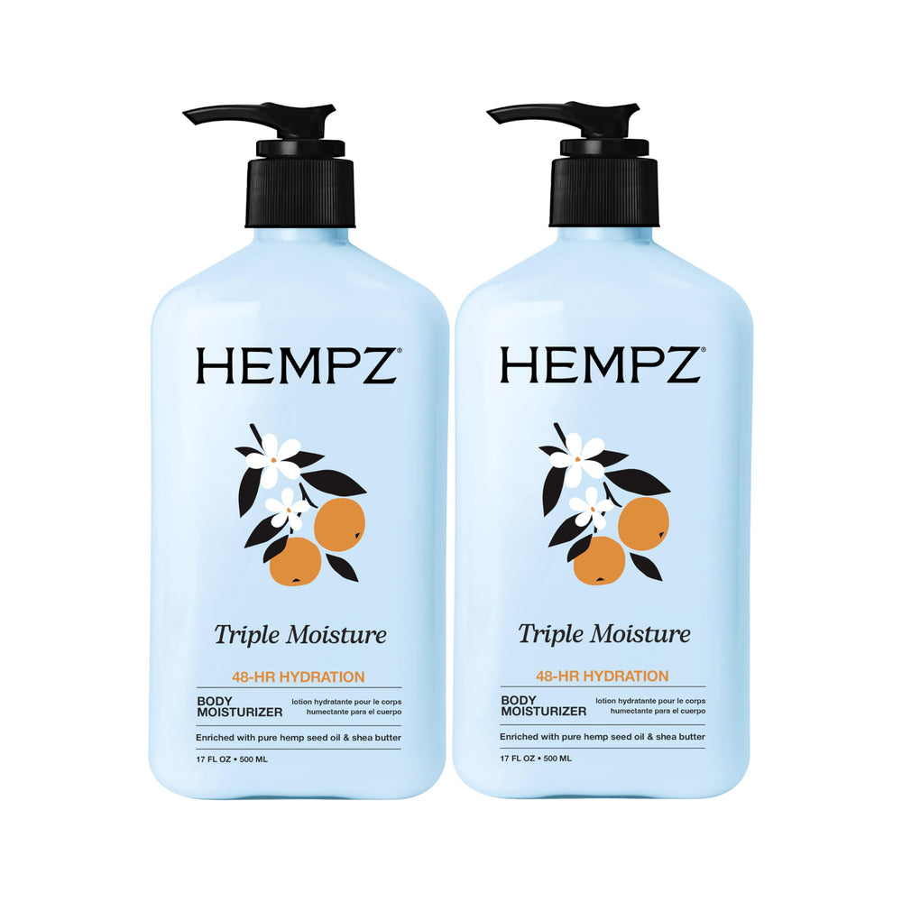Hempz Triple Moisture Whipped Body Creme Pack of 2 provides silky hydration for daily skin care.