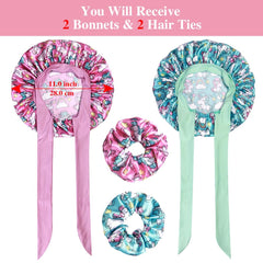 Heniho 2+2 satin scrunchies for kids protect hair and reduce frizz.