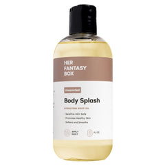 Her Fantasy Box: aceite corporal hidratante en botella para piel suave y nutrida.