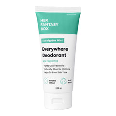 Desodorante Her Fantasy Box con menta en envase, frescura duradera.