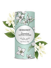Herb & Root talc-free rose powder on skin for a dry, refreshed feel.