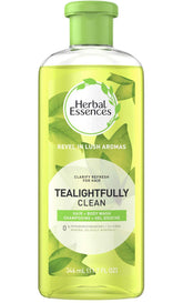 Herbal Essences Tea-Lightfully Clean: botella derramando champú para una limpieza suave