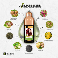 HERBBY low-ammonia formula balances color strength with scalp comfort.