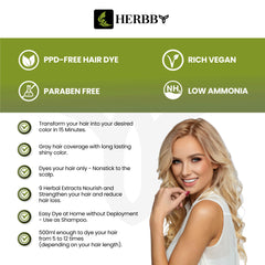 HERBBY nine herbal extracts nourish scalp and hair fibers.