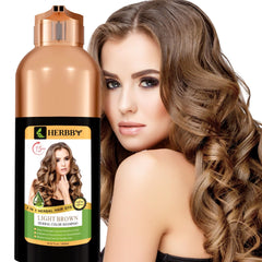 HERBBY Hair Color Shampoo gray coverage for a natural look.