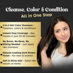 Herbishh 3-in-1 dye shampoo bottle demonstrates at-home coloring