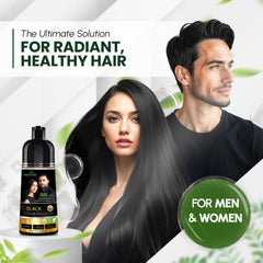 Herbishh Black Shampoo foaming application for even color distribution.