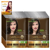 Herbishh dark brown hair color shampoo for gray coverage