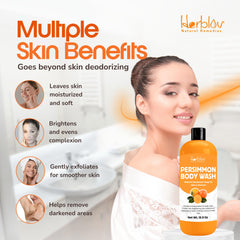 Herblov Persimmon Jabón Corporal Pastilla, desodorante natural para uso diario.
