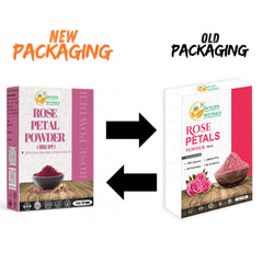 Herbs Botanica polvo de rosa en mascarilla facial para piel suave.